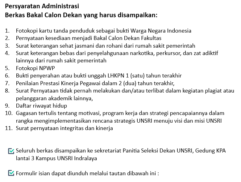 Persyaratan Administrasi